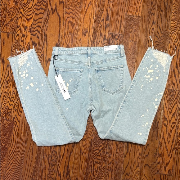Joe's Jeans Denim - Joe’s The Luna High Rise Ciggarette Ankle Blue Distressed Women's Jeans Size: 26
